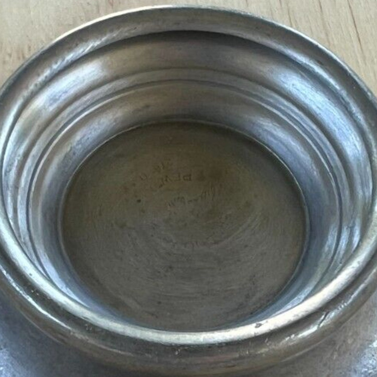 Pewter Footed Bowl Vintage Makers Mark on Bottom