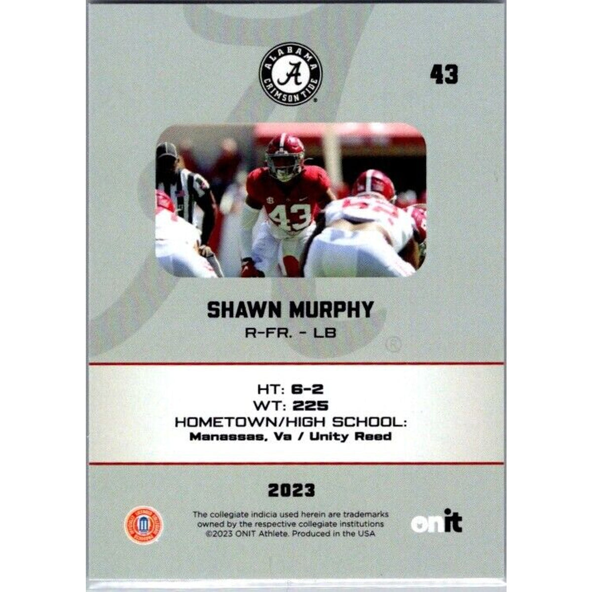 2023 Onit Football Shawn Murphy Alabama Crimson Tide