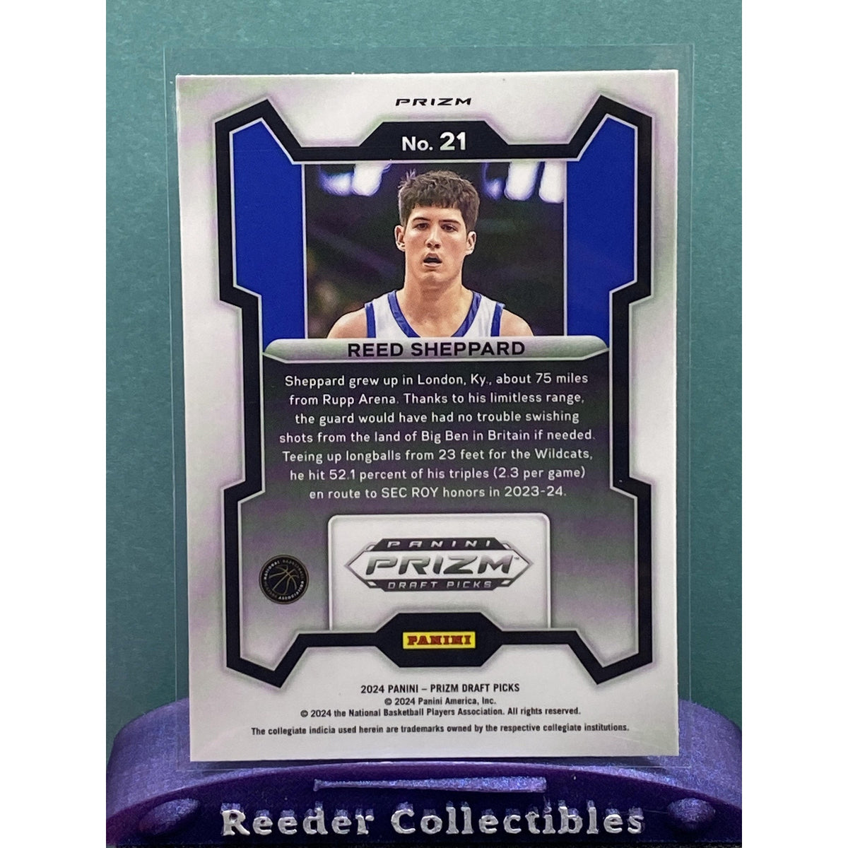 Reed Sheppard 2024 Prizm Draft Picks #21 Rookie Orange Ice RC Kentucky