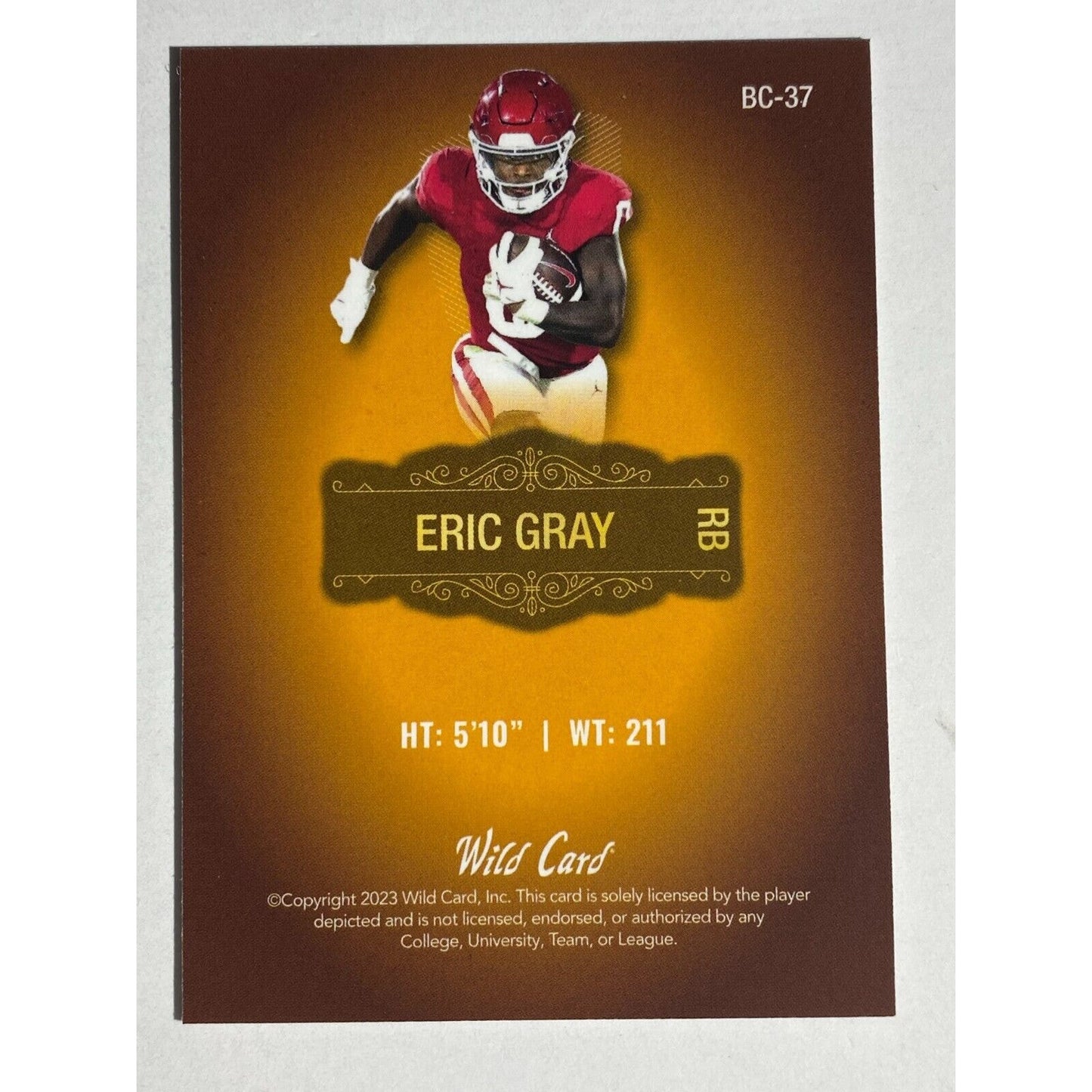Eric Gray 2023 Wild Card Matte New York Giants Oklahoma Sooners