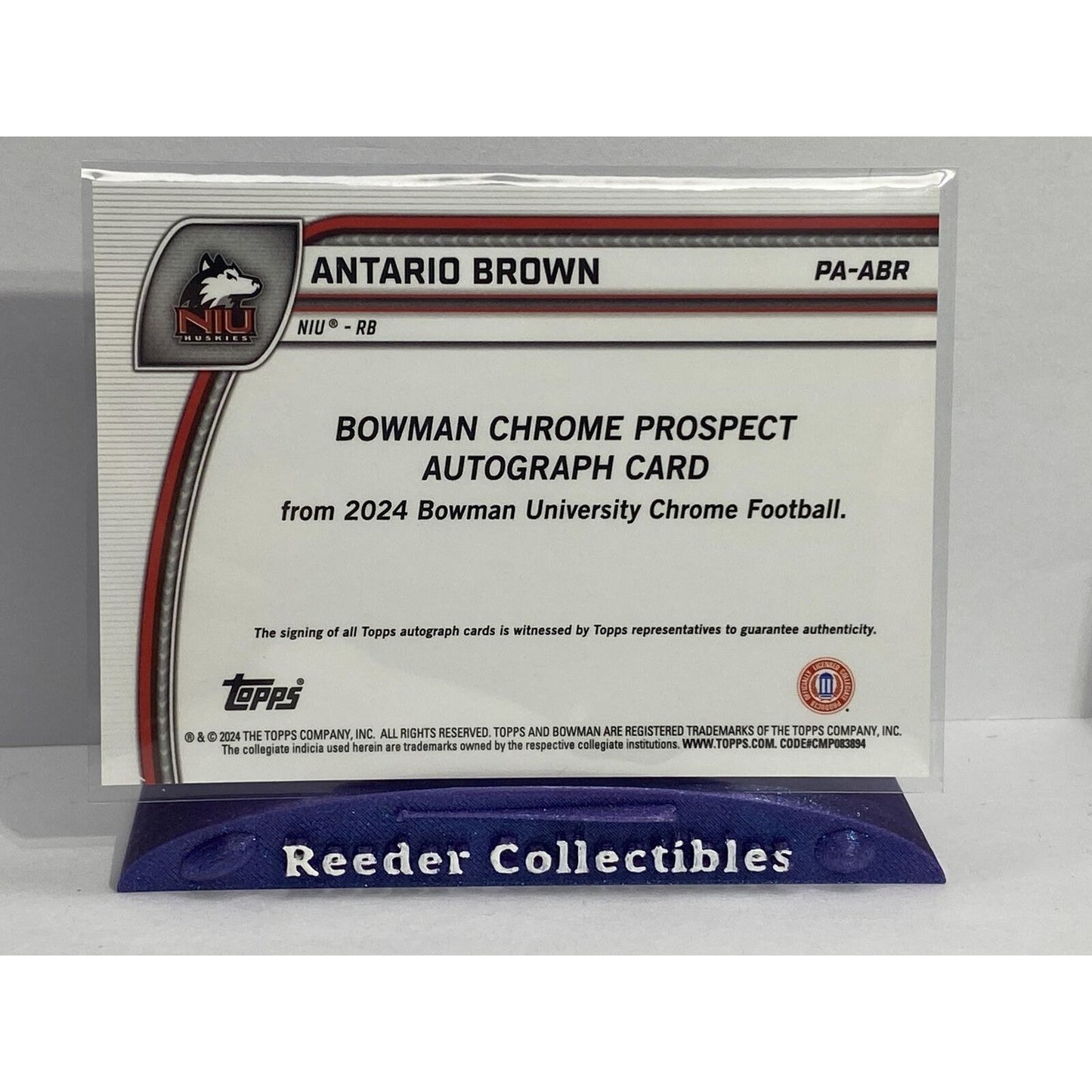 2024 Bowman U Chrome #PA-ABR Antario Brown NIU Auto AU