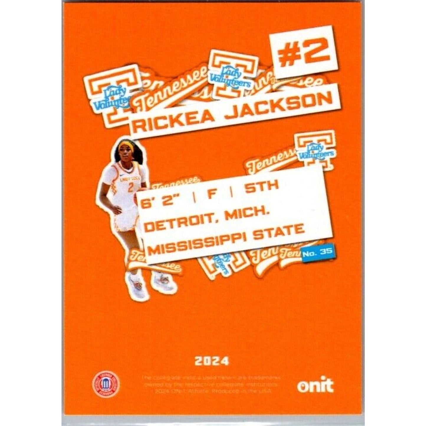 23-24 Onit Lady Vols Womens Tennessee Volunteers Rickea Jackson