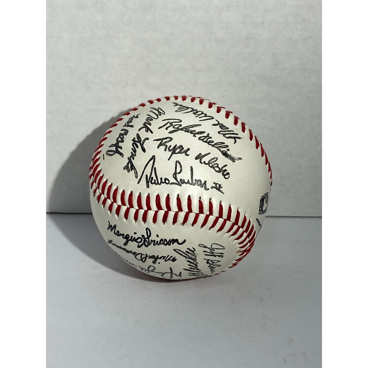 1990s - 2000s Atlanta Braves Team Facsimile Autograph Stamp Baseball Ball