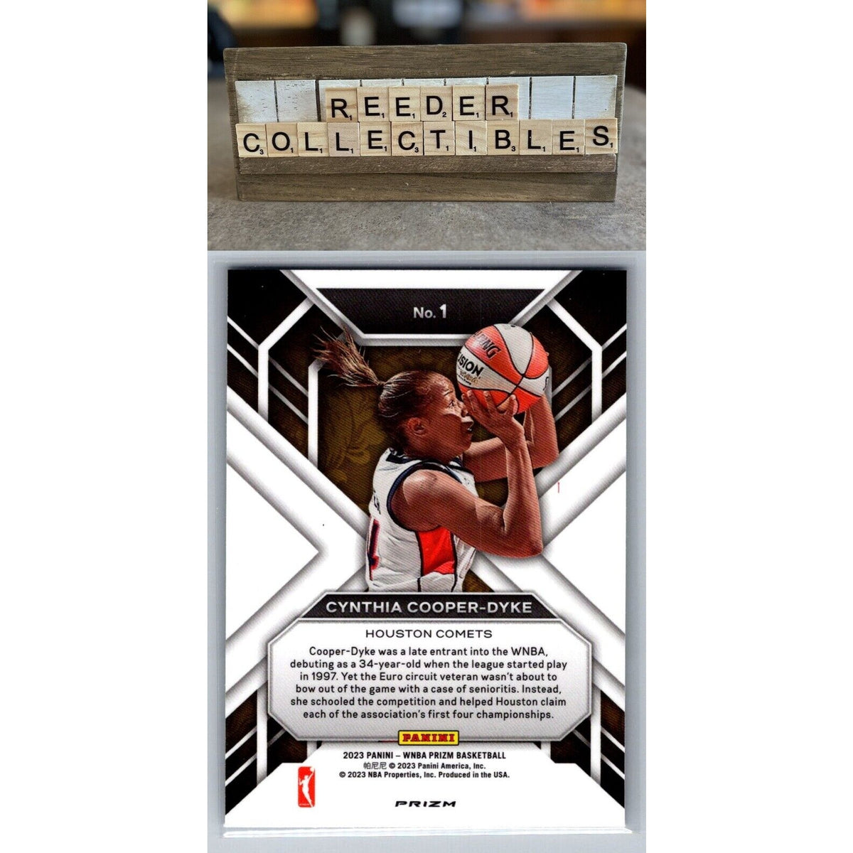 2023 Panini Prizm WNBA #1 Cynthia Cooper-Dyke Hall Monitors Green