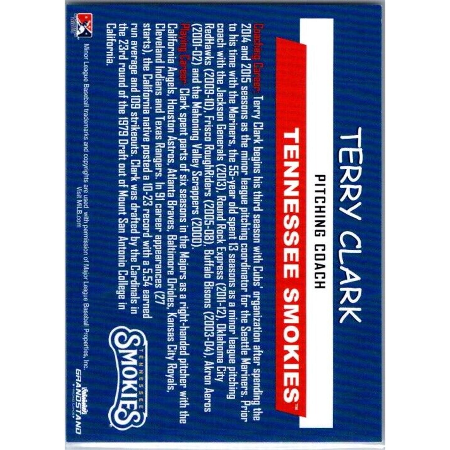 2018 Grandstand #36 Terry Clark Tennessee Smokies