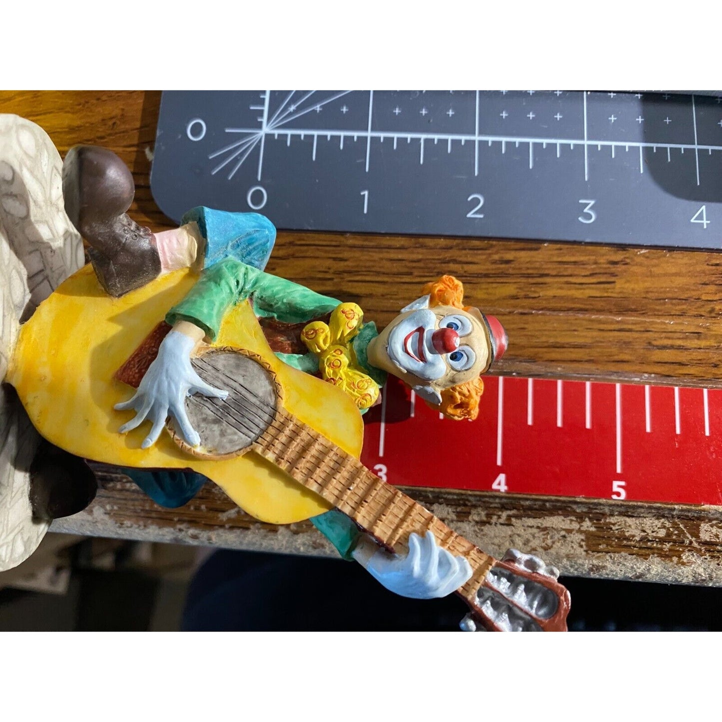 Stone Ave Collectors Clown Figurines, Guitar and Puppies Lot of Two