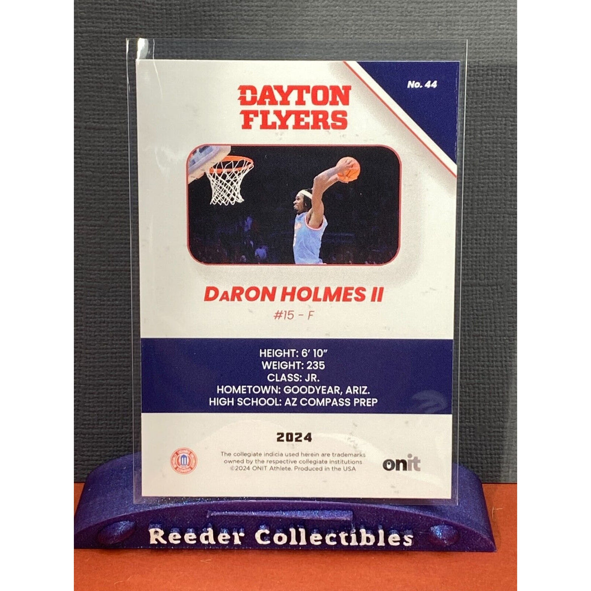 DaRon Holmes II 2023-2024 Onit Basketball Dayton Flyers Parallel Silver Holo