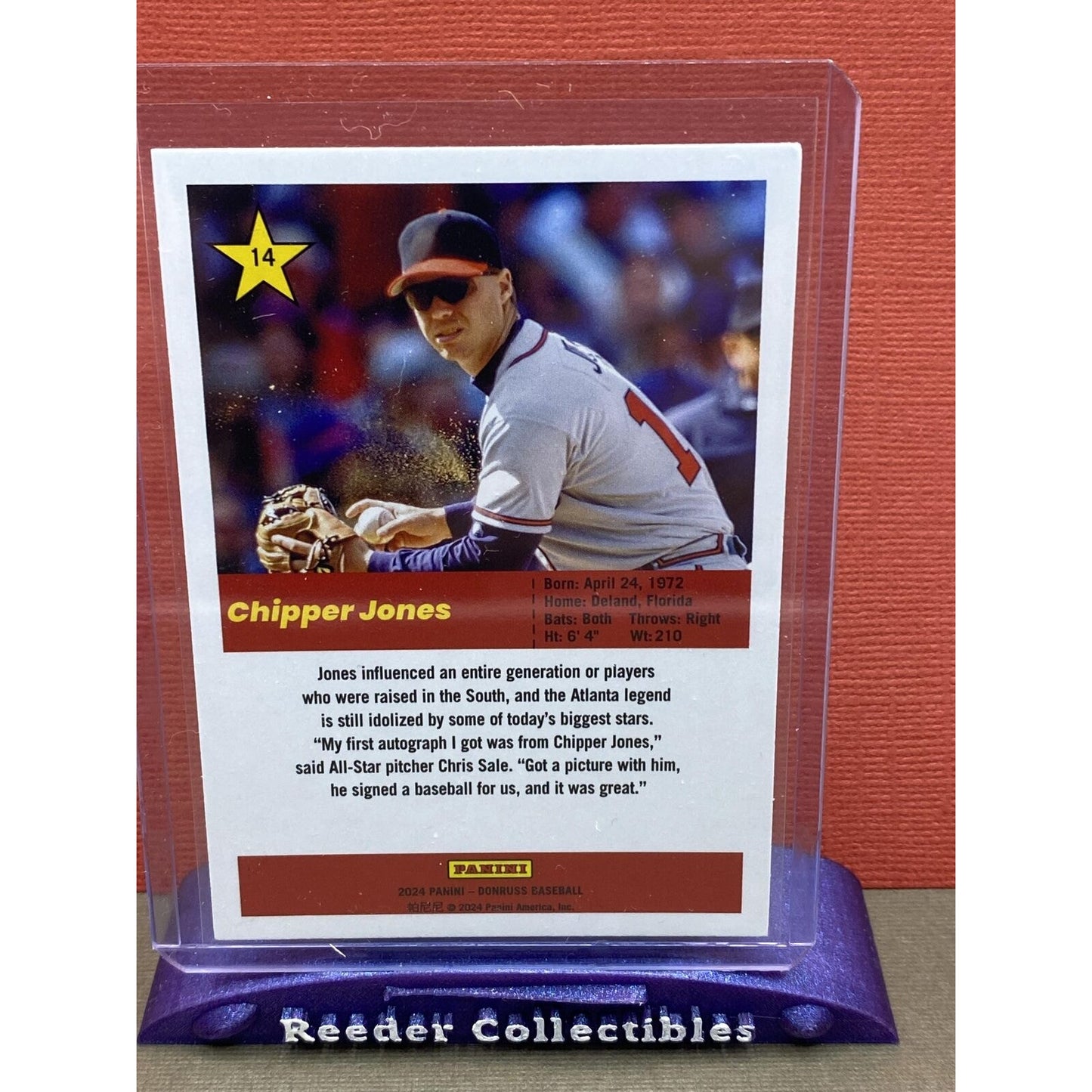 2024 Donruss #14 Chipper Jones Atlanta Braves