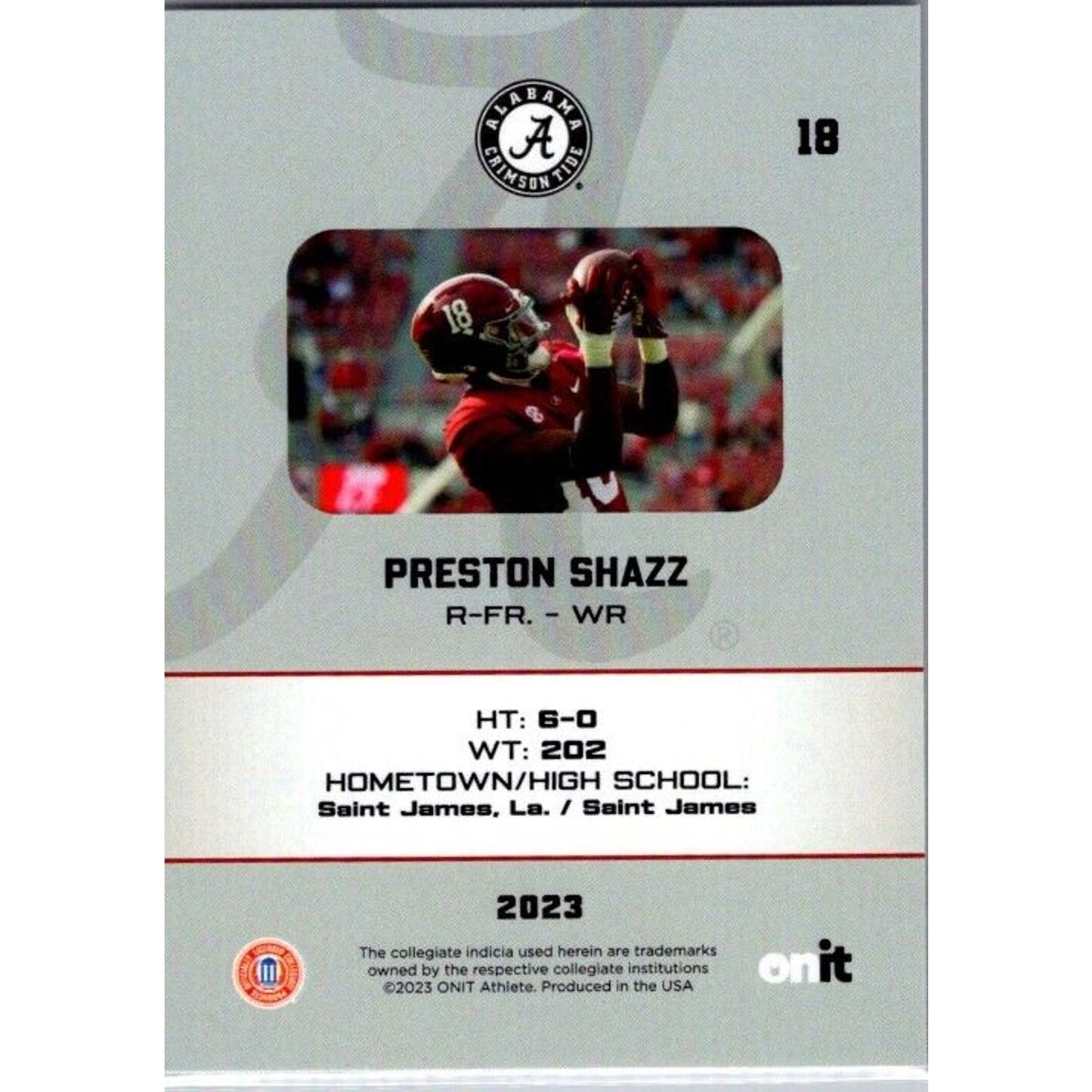 2023 Onit Football Peston Shazz Alabama Crimson Tide