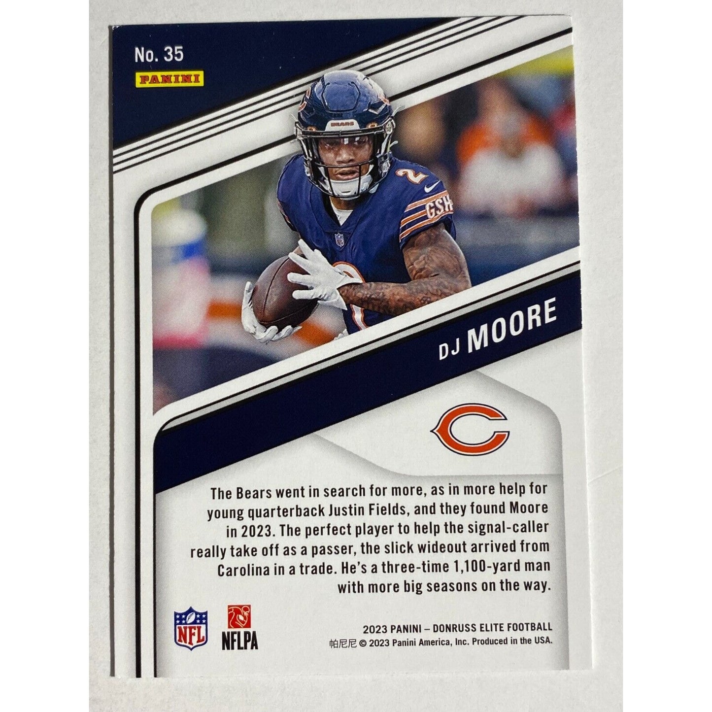 DJ Moore 2023 Panini Donruss Elite Chicago Bears