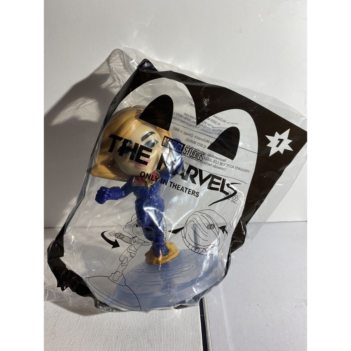 Marvel Studios THE MARVELS #1 McDonald's Toy Figure 2023 Sealed Package