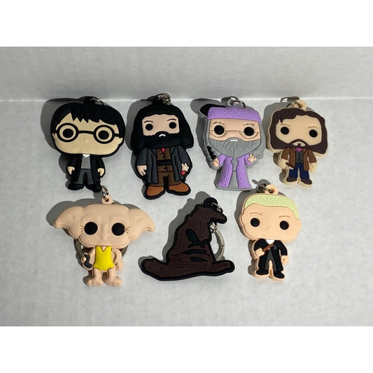 Harry Potter set of Rubber Keychains lot of seven (7)