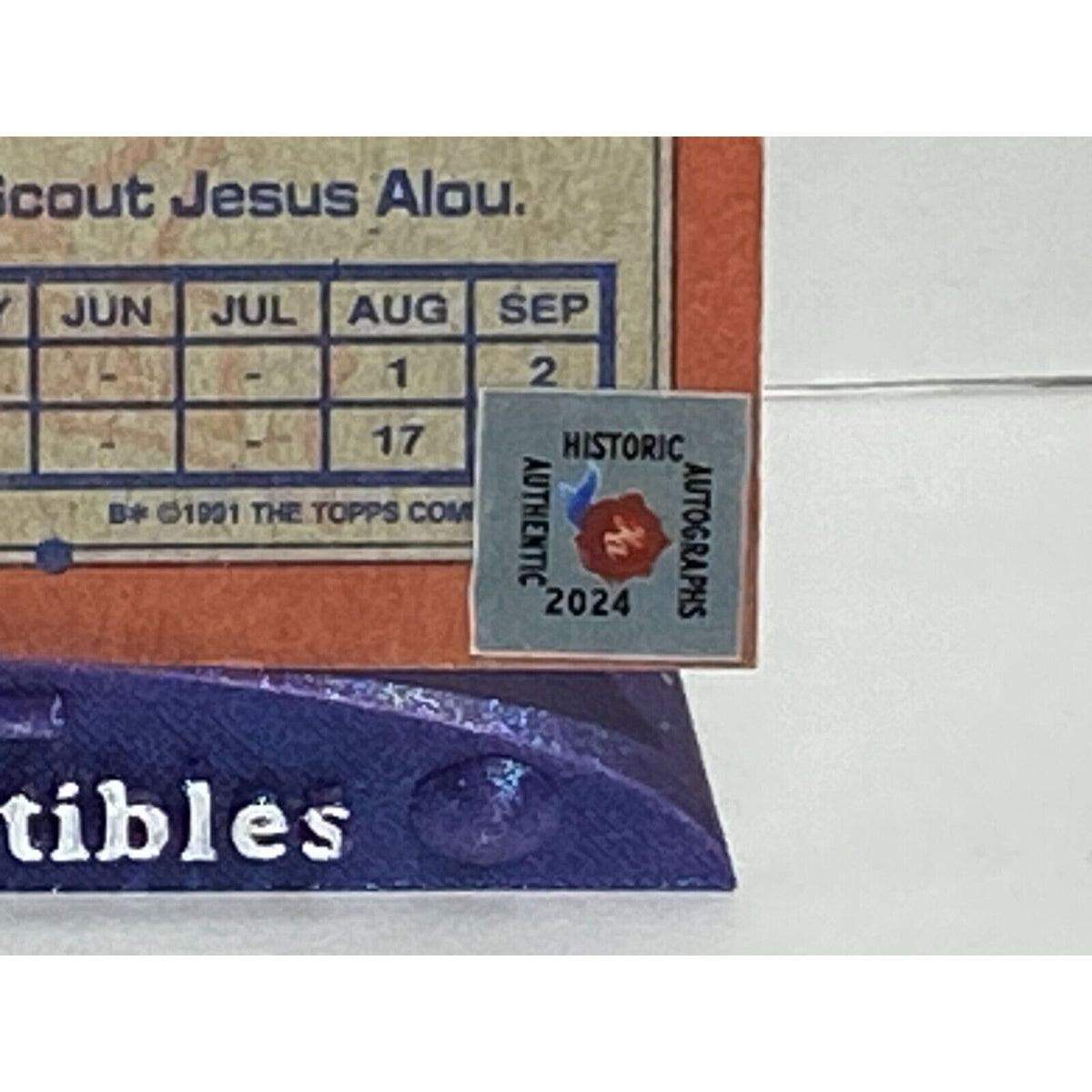 1991 Topps #252 Mel Rojas Montreal Expos In Person Autograph Hard Signed