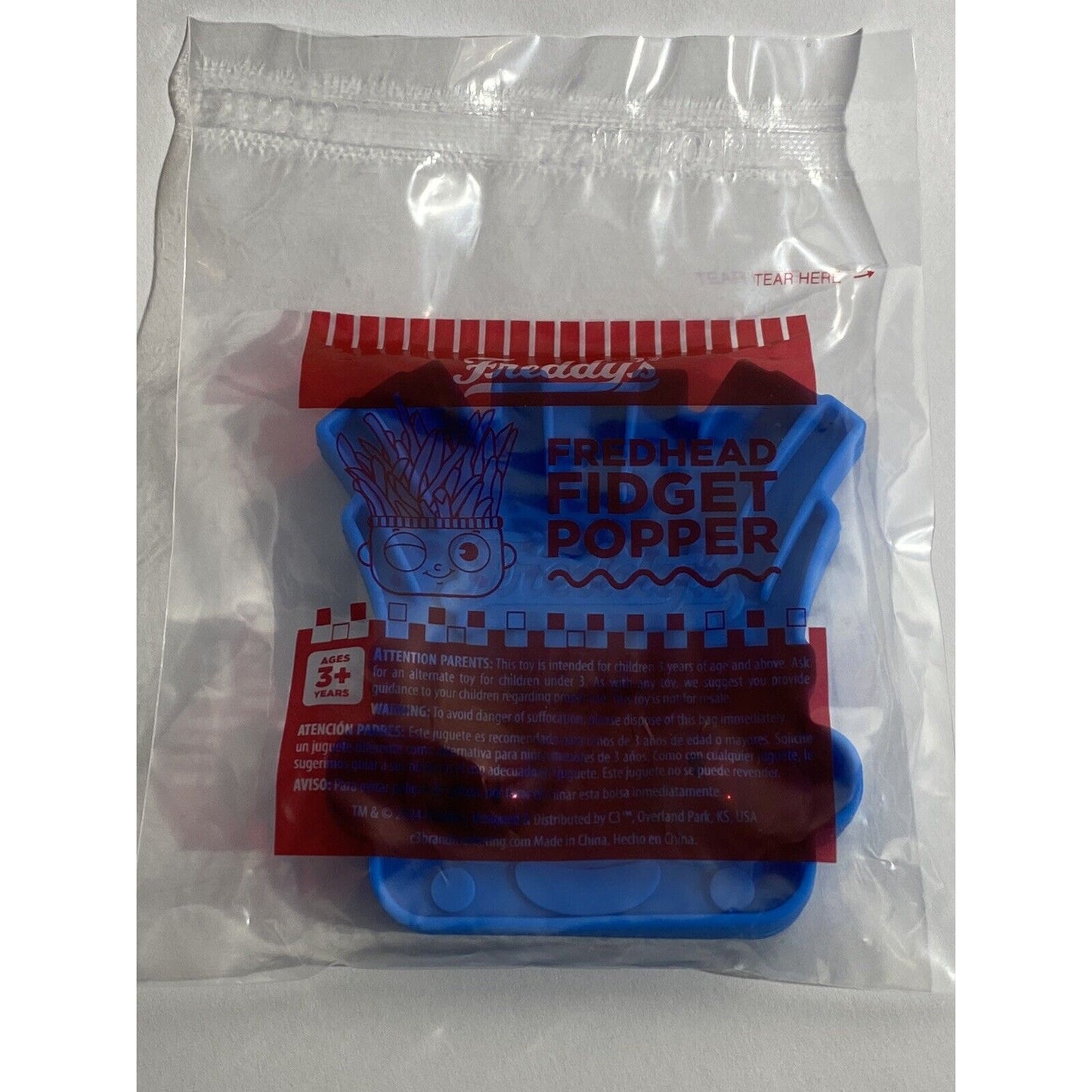 Freddy’s Happy Kids Meal Fidget Popper Fredhead Sealed