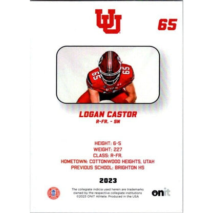 2023 Onit Football Logan Castor Utah Utes