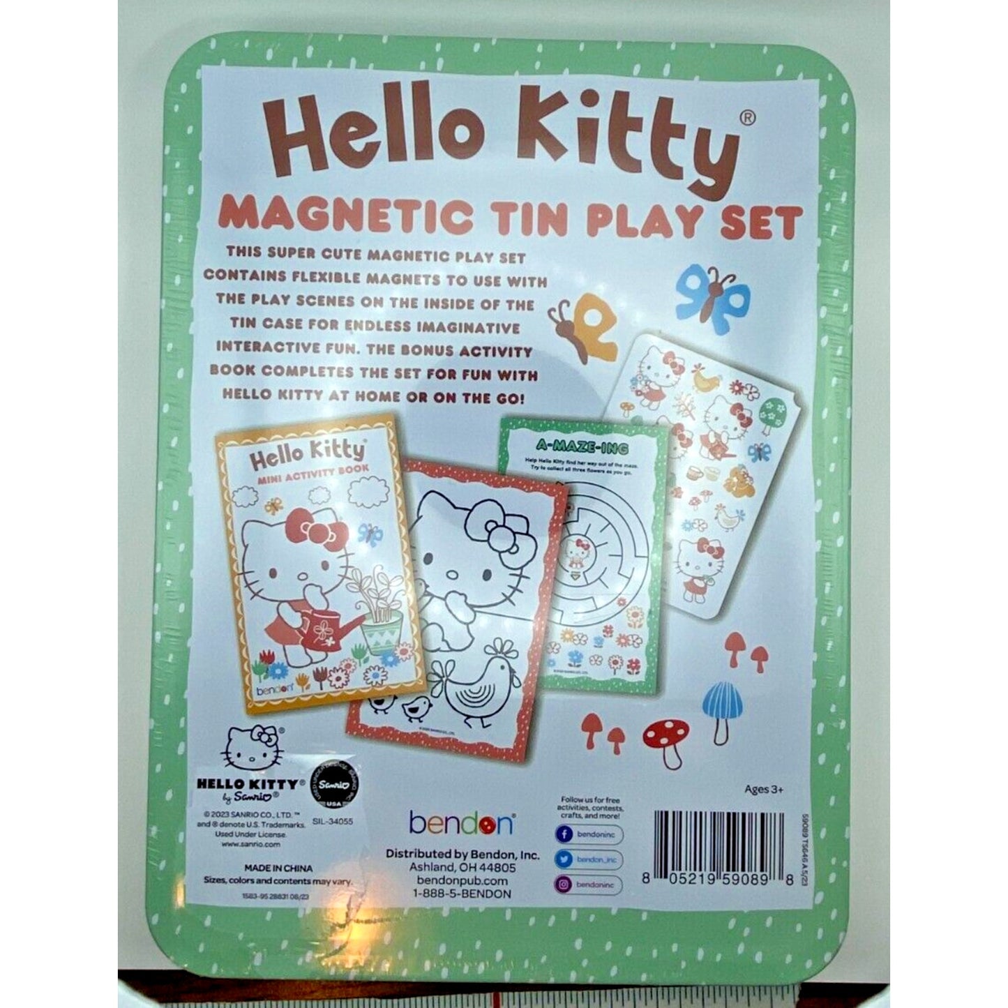 Magnetic Activity Tin - Hello Kitty - Travel Fun, Gift Giving, Basket Item!