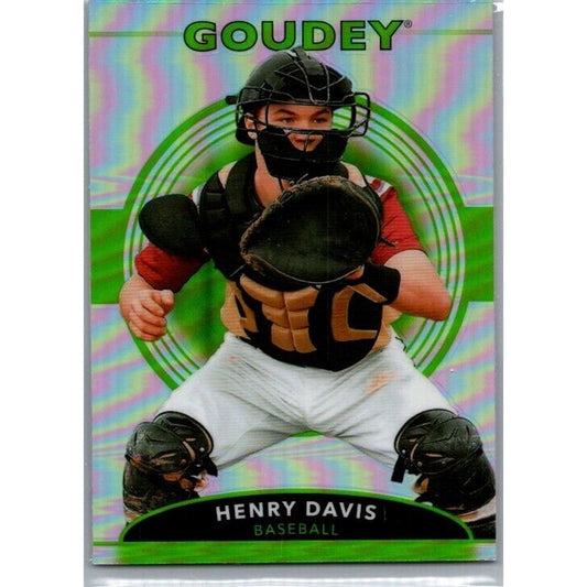 Henry Davis #GP15 Baseball Goudey Rainbow Neon Green 2022 UD Goodwin Champions