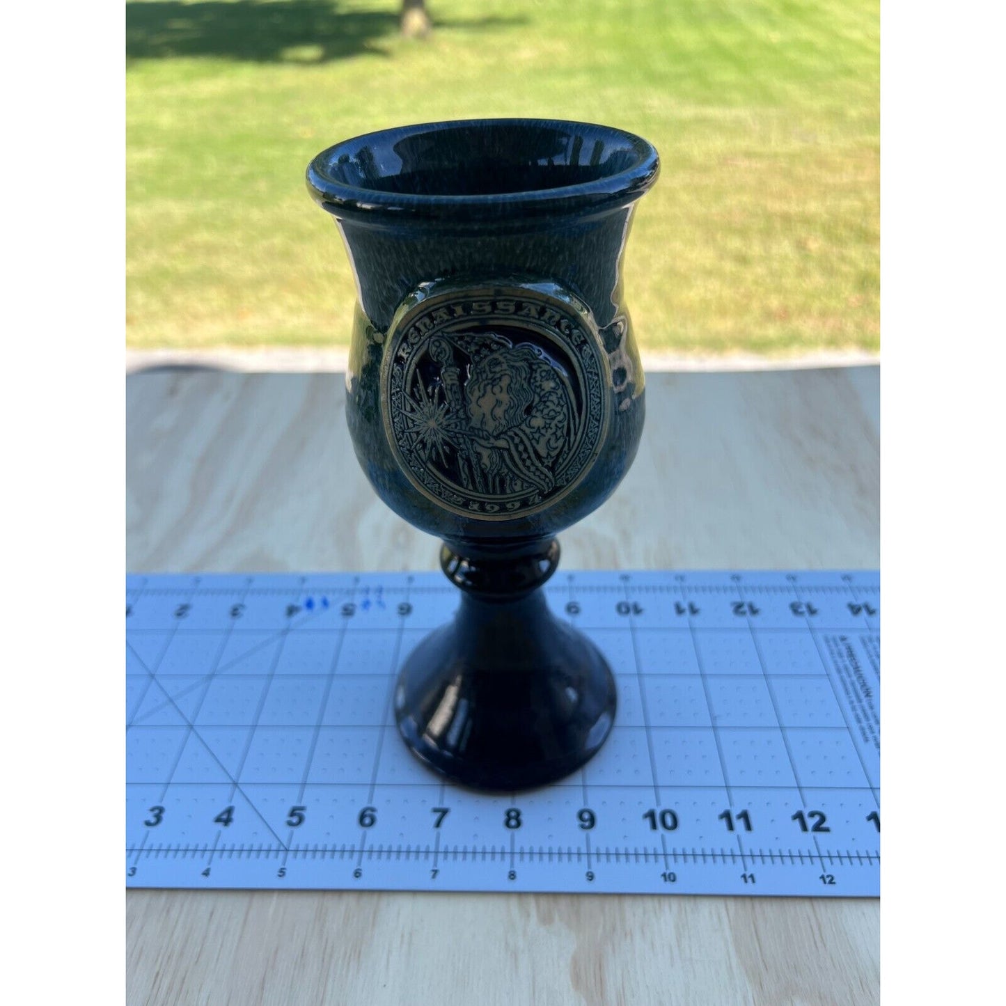 Cloth & Clay 1994 Renaissance Festival Pottery Mug & Chalice Goblet Set