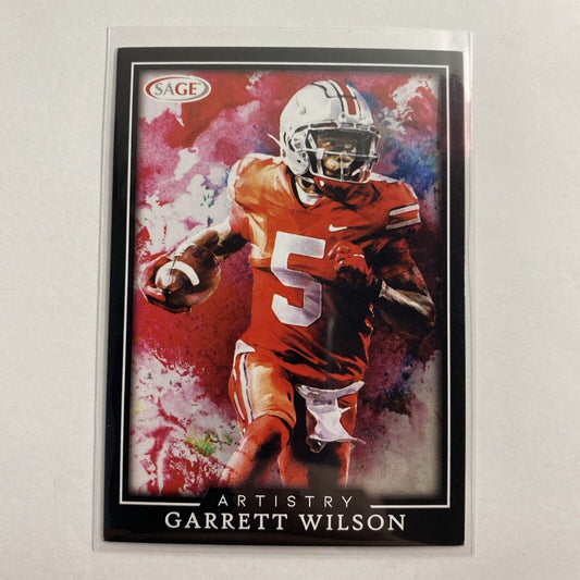 Garrett Wilson 2022 Sage Artistry 47 Black Ohio State New York Jets