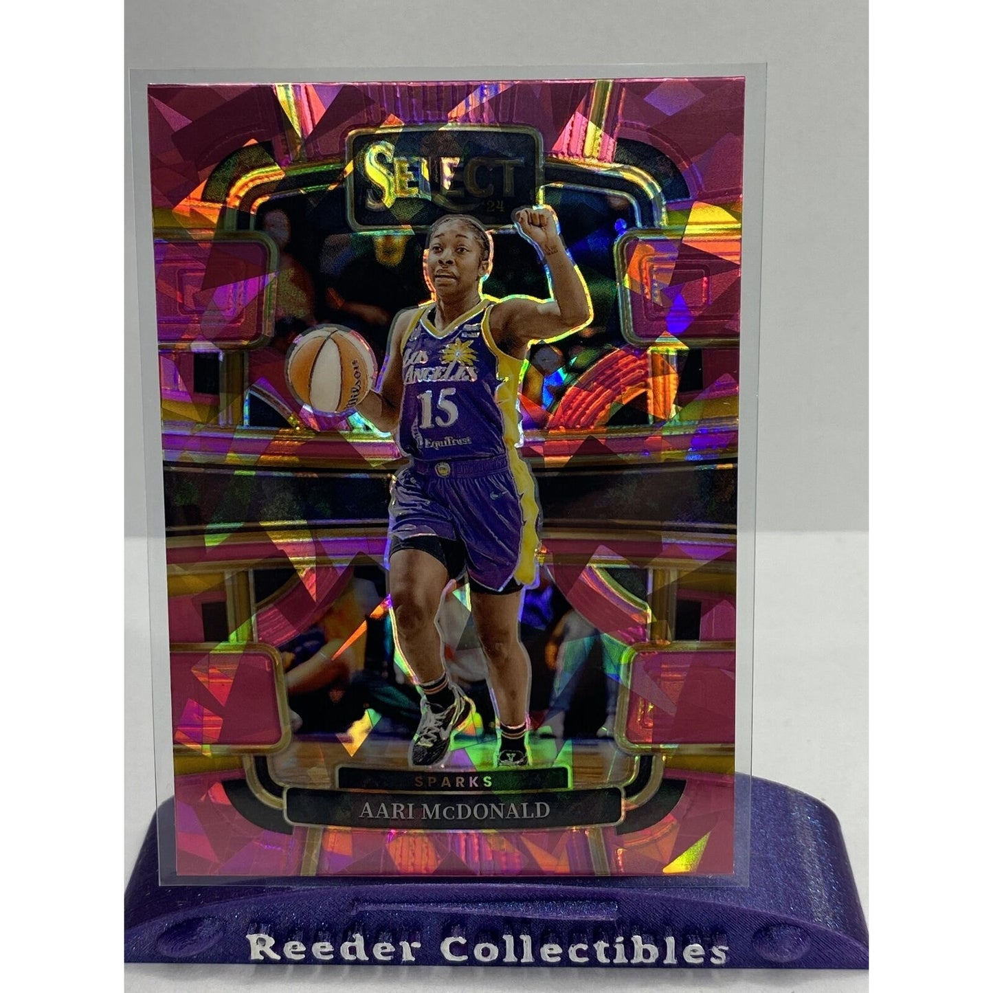 2024 Panini Select WNBA #91 Aari McDonald Los Angeles Sparks Pink Ice Prizms