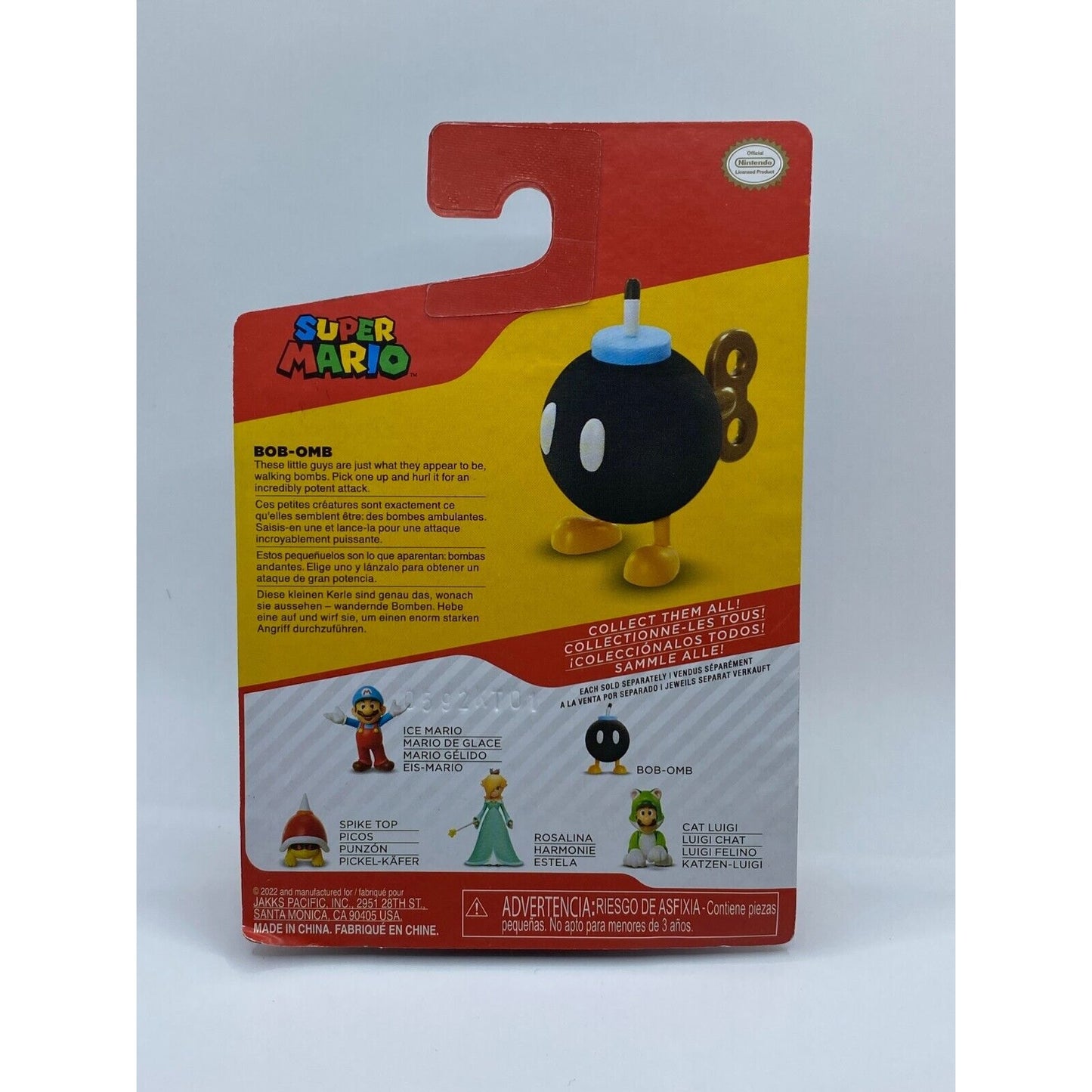 Jakks World of Nintendo Super Mario Bob-omb 2.5" Toy Figure Collectible 2022