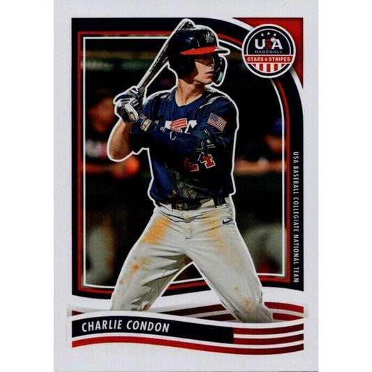 2024 Panini Stars & Stripes USA Baseball #72 Charlie Condon UGA/ Rockies