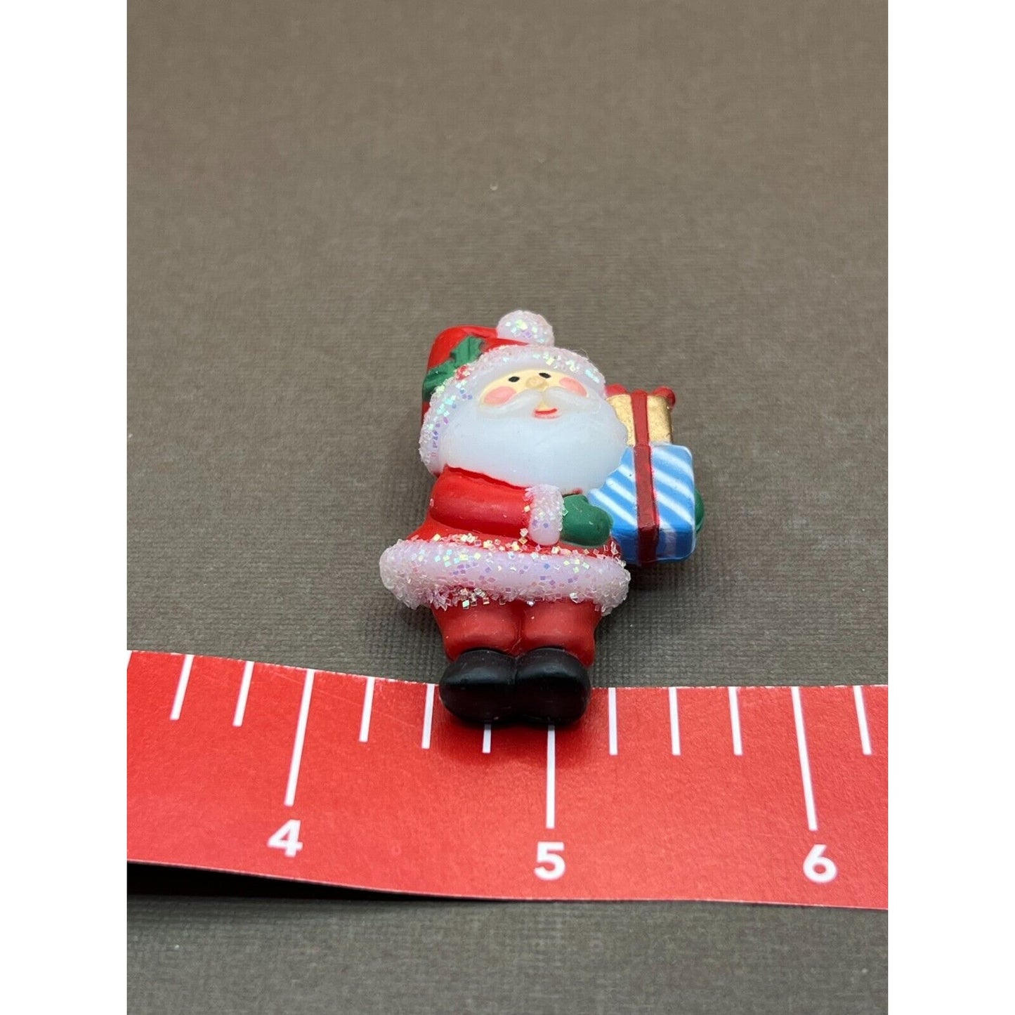 Vintage Santa and Snowman Brooches Christmas Plastic Lapel Pin