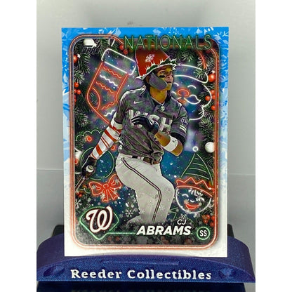 2024 Topps Holiday #H47 CJ Abrams Washington Nationals Santa Hat Variation