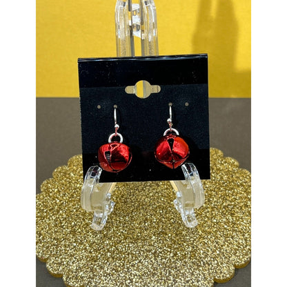 Red Christmas Jingle Bell Earrings