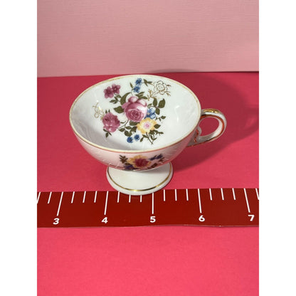 Floral Tea Cup & 4.5" Saucer Made in Occupied Japan