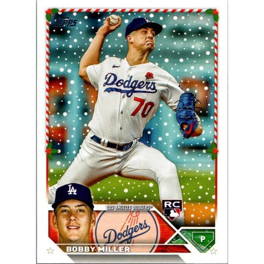 2023 Topps Holiday #H155 Bobby Miller Los Angeles Dodgers Rookie