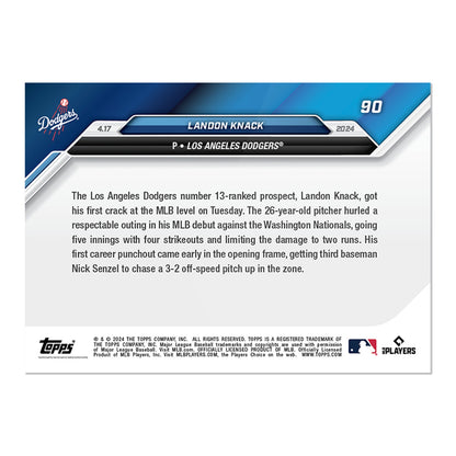 Landon Knack Los Angeles Dodgers - 2024 MLB TOPPS NOW® Card 90 - PR: 577