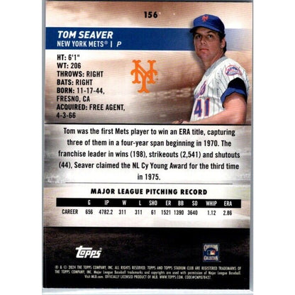 2024 Stadium Club #156 Tom Seaver New York Mets