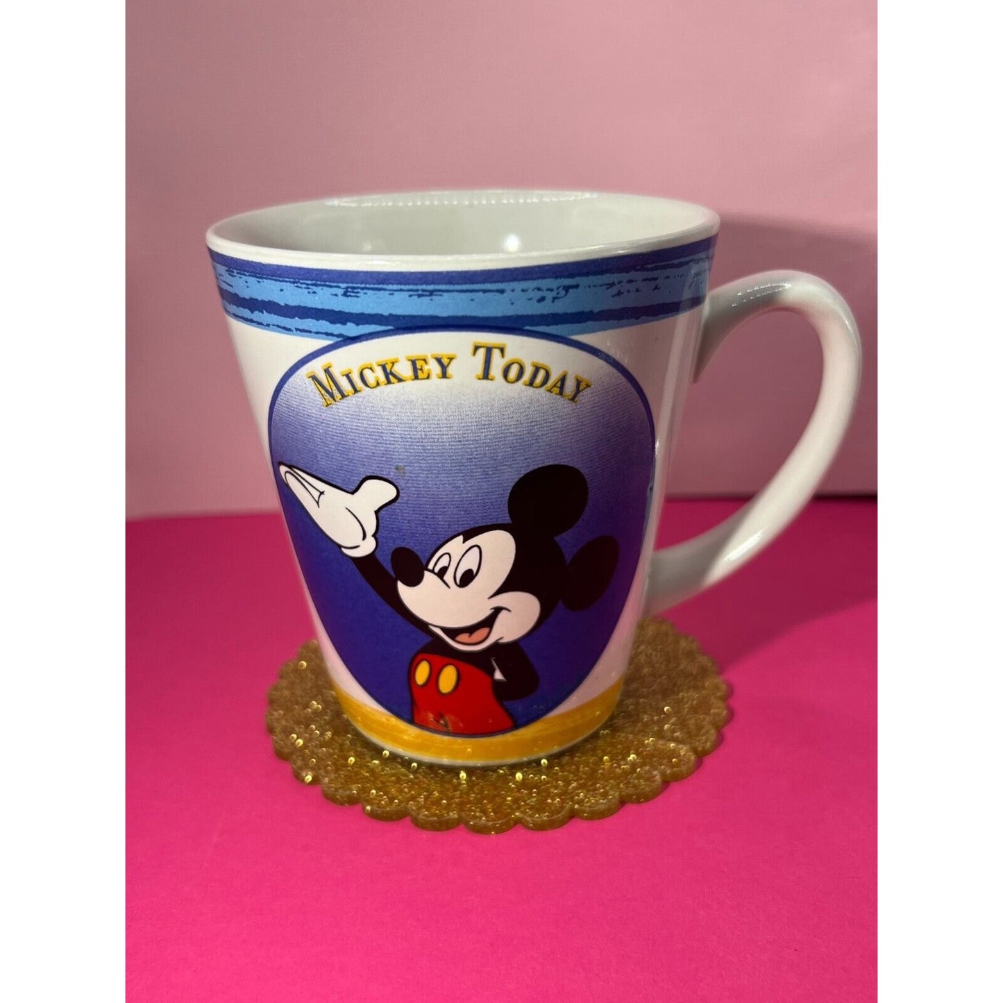 Walt Disney Series Through The Years Mickey Today Coffee Mug small chip bottom