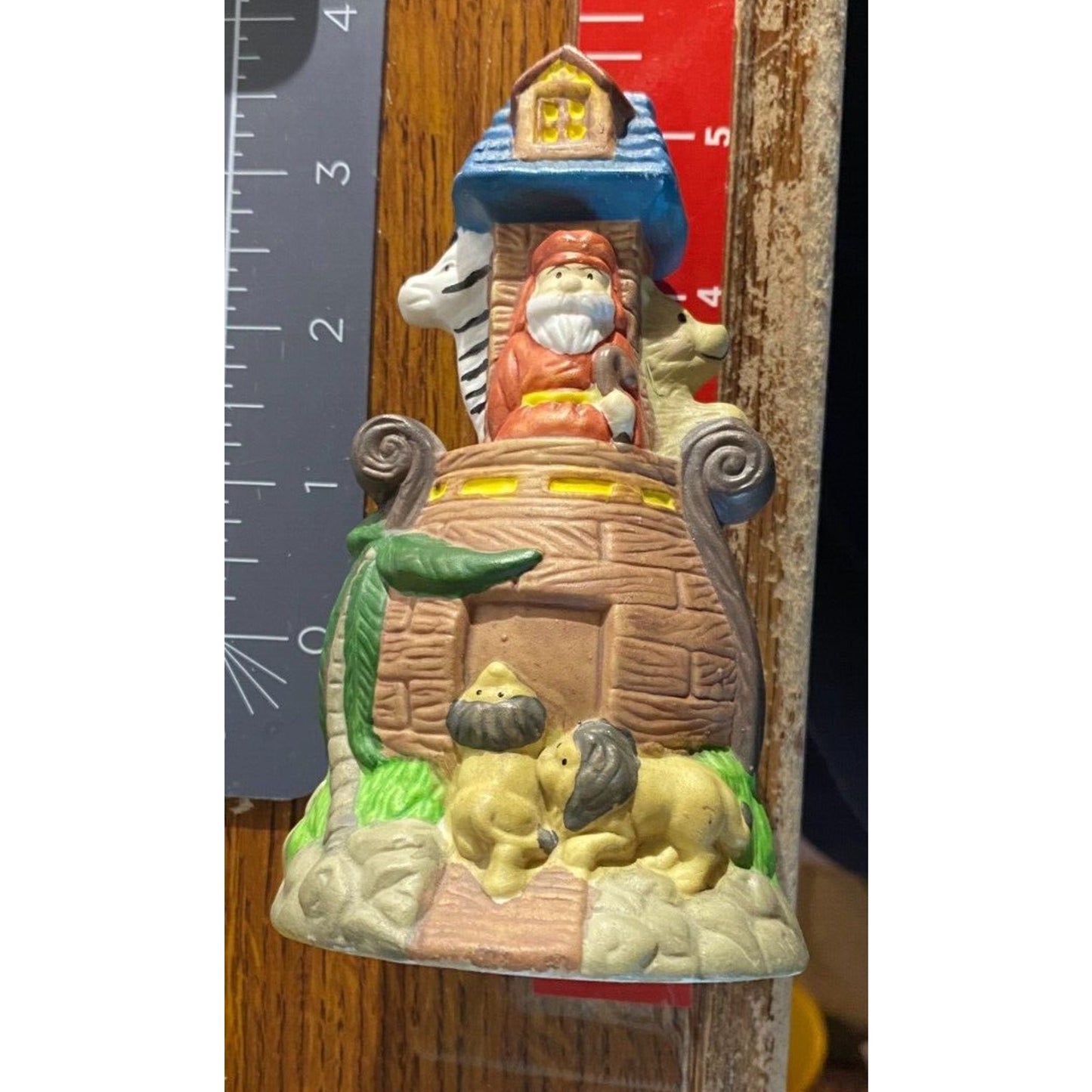 Noah's Ark Ceramic Bell 5" tall 3" base