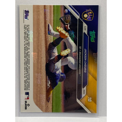 Jackson Chourio Milwaukee Brewers - 2024 MLB TOPPS NOW® Card 16 - PR: 9845