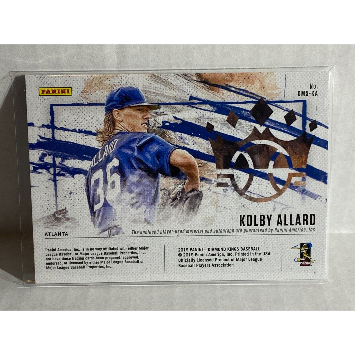 2019 Diamond Kings KOLBY ALLARD Material Signatures Autograph No. DMS-KA