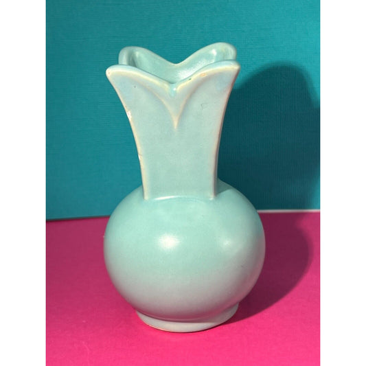 Tourquise Miniature Four Sided Vase 4.5 in