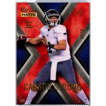 2022 Wild Card MATTE - X-Plode Black - Red X #MXP-6 Carson Strong /200 (RC)