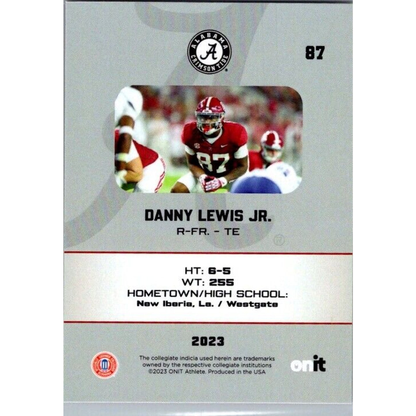 2023 Onit Football Danny Lewis Jr. Alabama Crimson Tide