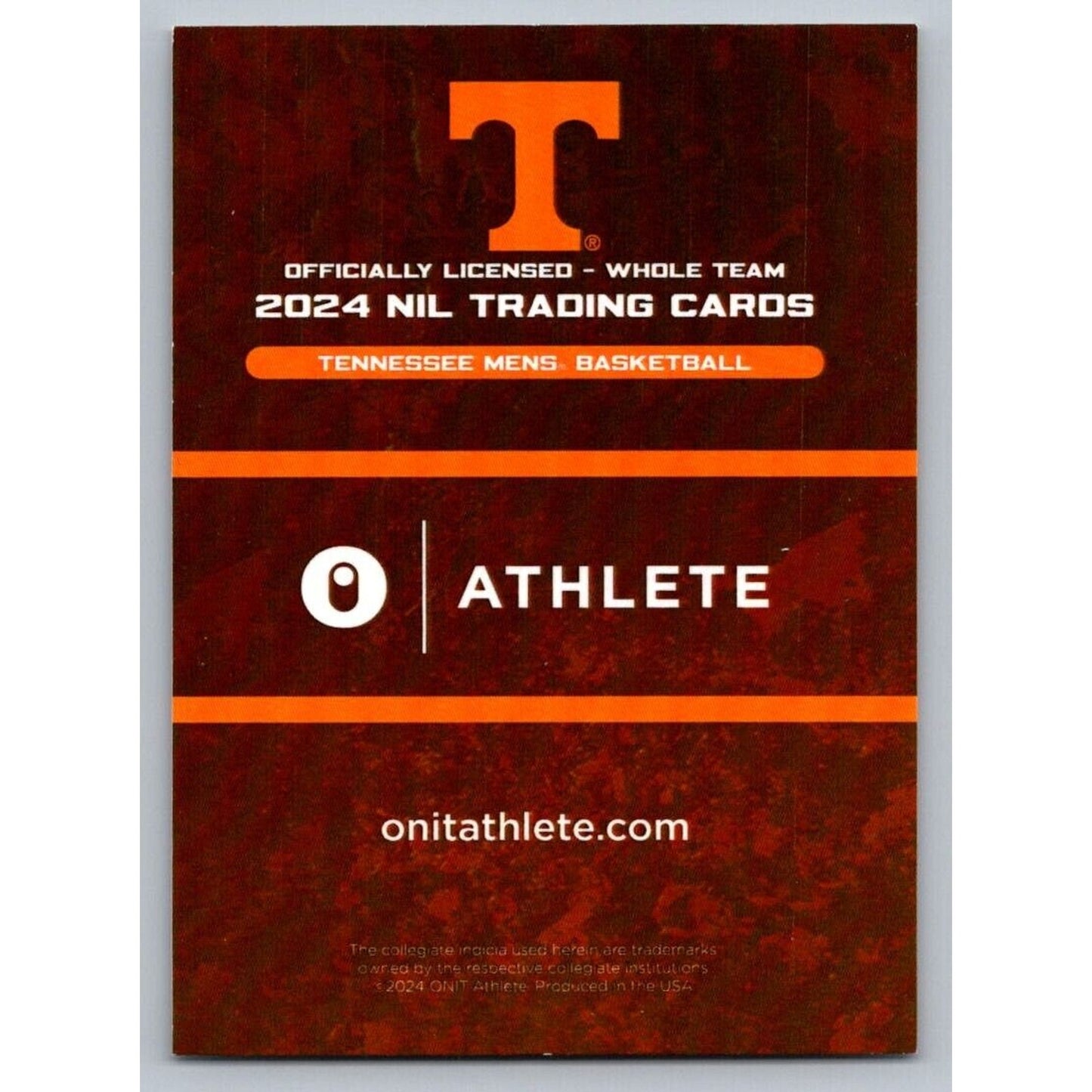 Unversity of Tennessee Filler Card Men's Basketball