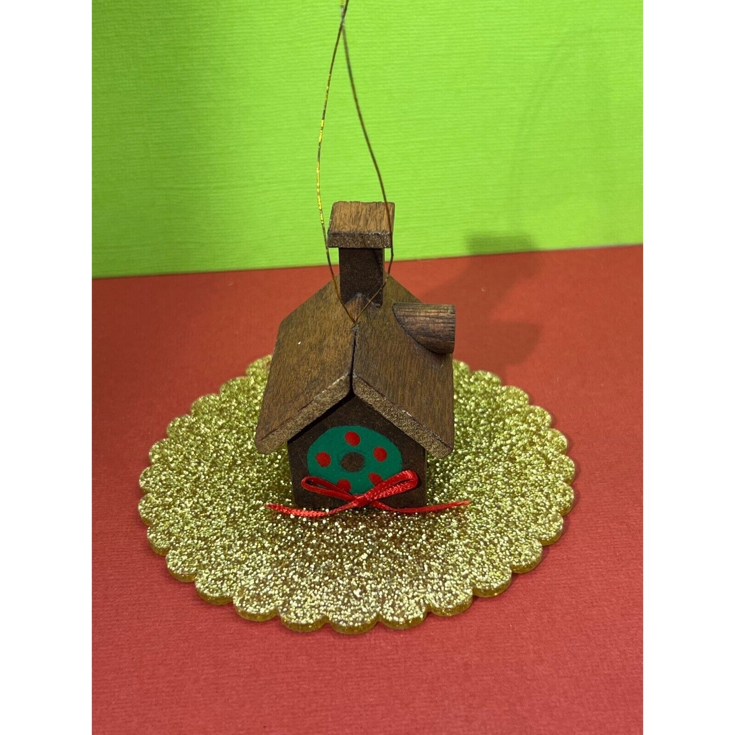 Wooden Countryside Cabin Christmas Ornament