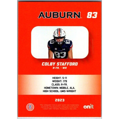 2023 Onit Football Coby Stafford Auburn Tigers