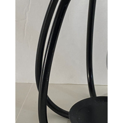 Pineapple Shaped Black Wrought Iron Candle Holder Amish Made