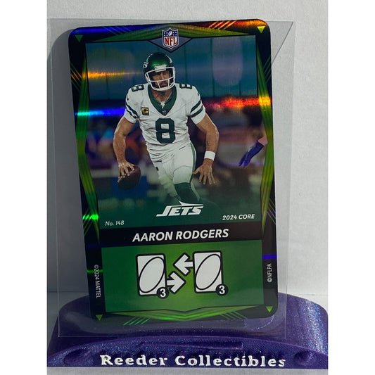 2024 Uno Elite #148 Aaron Rodgers FOIL New Jersey Jets Green Color Match