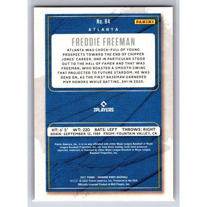 2021 Diamond Kings #84 Freddie Freeman Atlanta Braves Red Frame