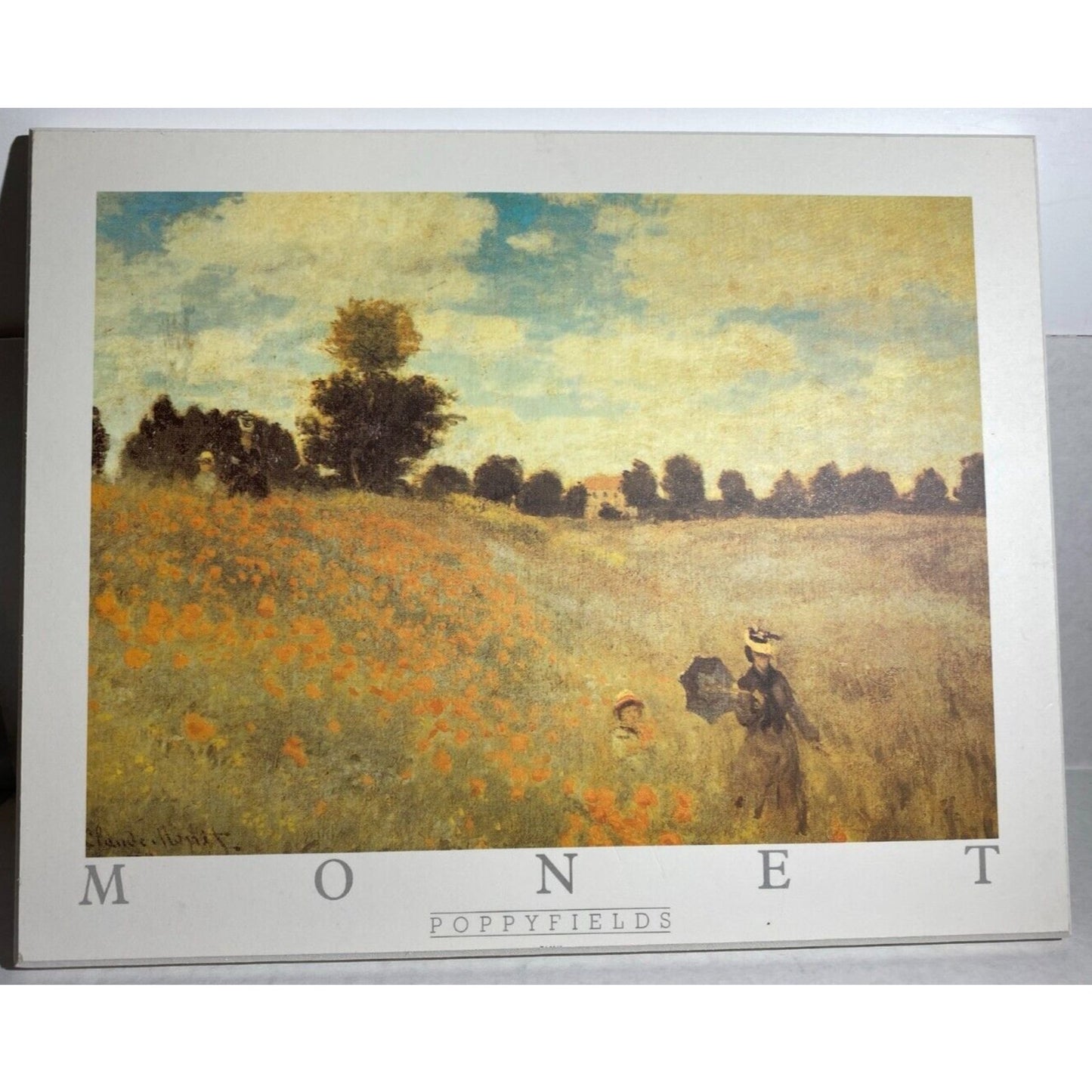 Monet Poppyfields Wooden Plaque Wall Modern Decor 8x11