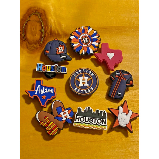 Houston Astros Shoe Charms Pack of 10