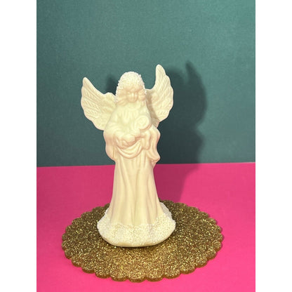 Lot of 2 Albert E Price Angel Holding Baby - Angel Praying - Ceramic Bells -OBox