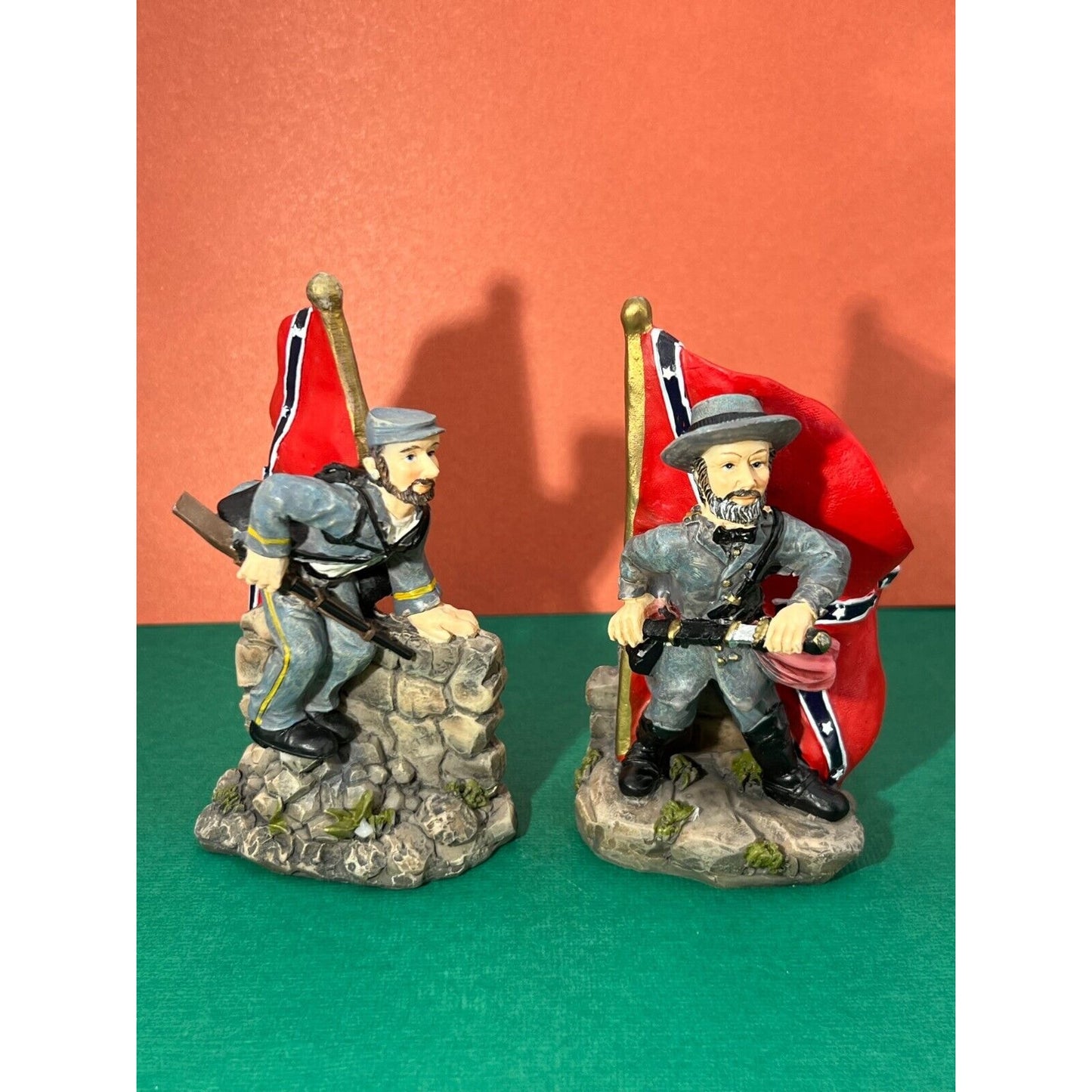 Civil War Soldiers Officer w/ sword and a Inf Soldier Resin Figurines EDC 2004
